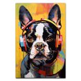thumbnail image 2 of Boston Terrier Dog Poster Canvas Wall Art for Home/Bedroom/Living Decor - Dog Art Canvas Print Wall Art Painting Ready to Hang Dog Cat Lovers Gifts - Size 23x36 Inch, 2 of 5