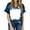 Dark Blue, variant on Rezuofi Womens Bleached Sublimation Blank Shirts Short Sleeve Graphic Tees Tops Casual Blouses Funny Summer Outfits Clothes