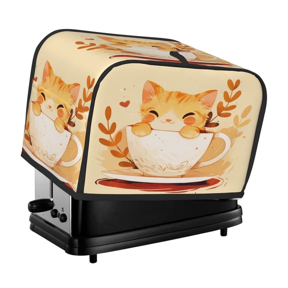 Toaster Cover For 2 Or 4 Slice, Two Or Four Slice Toaster Hood Dust-Proof Cover For Home Kitchen Washable Small Appliance Cute Cap Cup (25)