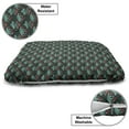 thumbnail image 3 of Dark Teal Pet Bed, Floral Pattern with Dark Salmon Colored Tulip Petals Inspired Motifs, Resistant Pad for Dogs and Cats Cushion with Removable Cover, 24" x 39", Emerald and Dark Teal, by Ambesonne, 3 of 4