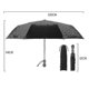 thumbnail image 2 of Paraguas retro con calavera, protección solar anti-UV, plegable automático, Bumbershoot (negro), 2 of 5