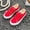 Red, variant on HUITKMM Hook Loop Canvas Sneakers for Girls and Boys Soft Fashion Shoes