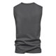 thumbnail image 4 of Men's Vest Casual Sleeveless Button Beach Retro Men Solid Color Round Neck Buckle Sleeveless Vest 3XL, 4 of 4