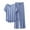 Light Blue, variant on Censtreet Pajama Set for Women 2 Piece Pants Short Sleeve Top Sleepwear Soft Pjs Loungewear