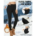 thumbnail image 2 of Wrongduck 2 Pack Fleece Lined Leggings for Women, High Waisted Thermal Winter Yoga Pants, Soft Warm Thick Workout Leggings for Cold Weather, 2 of 10
