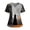 Gray #025, variant on Halloween Scrub Tops for Women Ghost Skeleton Graphic Short Sleeve Vintage Holiday Scrubs Top Castle Print V-Neck Scary Medical Scrub Shirts with Pockets 2XL