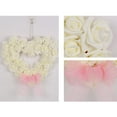 thumbnail image 5 of Heart Shaped Rose Wreath - Artificial White Rose Love Garland for Wedding Party Decorations, 5 of 6