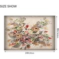 thumbnail image 3 of Coolnut Floral Pattern Bathroom Rug - 16" x24" Ultra Soft Non Slip Bath Mat Absorbent Plush Shaggy Bath Rugs for Tub, Shower, Bath Room, Machine Wash Home Decor Gifts, 3 of 7