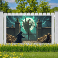 thumbnail image 2 of Grim Reaper Halloween Banner Spooky Hand Full Moon for Haunted House Halloween Party Scary Decoration, 2 of 9