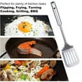 thumbnail image 5 of Kingfansion Slotted Turner Set of 2, Kitchen Cooking Steak Spatula, Meat Spatula for Cooking Grill Pan and High Temperature Fryer, 12.6"x3.14", Stainless Steel, 5 of 7