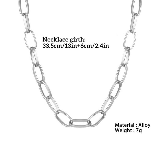 Women Necklace Retro Punk Short Thick Clavicle Punk Style Link  