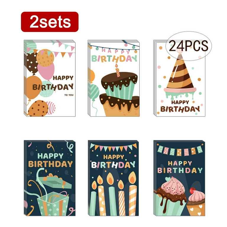 happy-birthday-cards-assortment-bday-cards-in-bulk-5x7-assorted-48-pack-unique-designs-with-envelopes-birthday-card-for-men-women-kids-hand-painted-walmart-com