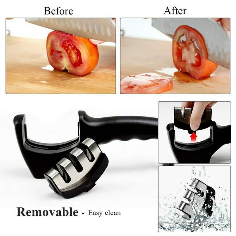 PriorityChef Kitchen Knife Sharpener Tool, Heavy Duty 4 Stage Knife  Sharpening Kit and Scissor Sharpener, Repair, Polish and Sharpen your  Kitchen