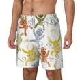 thumbnail image 2 of Gaeub Cartoon Monkey Mens Swim Trunks Stretch Beach Shorts Quick Dry for Men Swim Shorts Swimwear with Pockets- Medium, 2 of 9