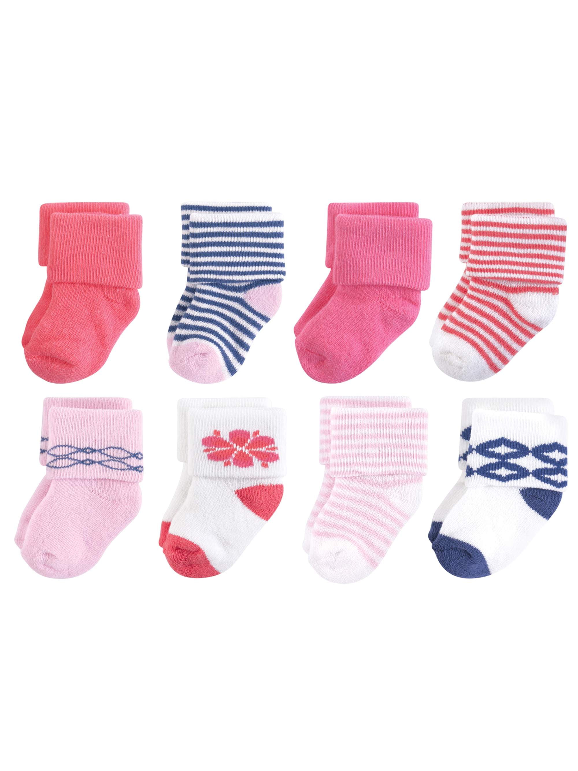 Touched by Nature Organic Terry Sock 8pk (Baby Girls)