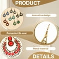 thumbnail image 3 of DESIGNICE Statement Earrings for Women,Metal Plated Hollowed-Out Ethnic Style Boho Earrings for Women,Drop Earrings Wife Girlfriend Party Birthday Jewelry Gift,Style4, 3 of 7