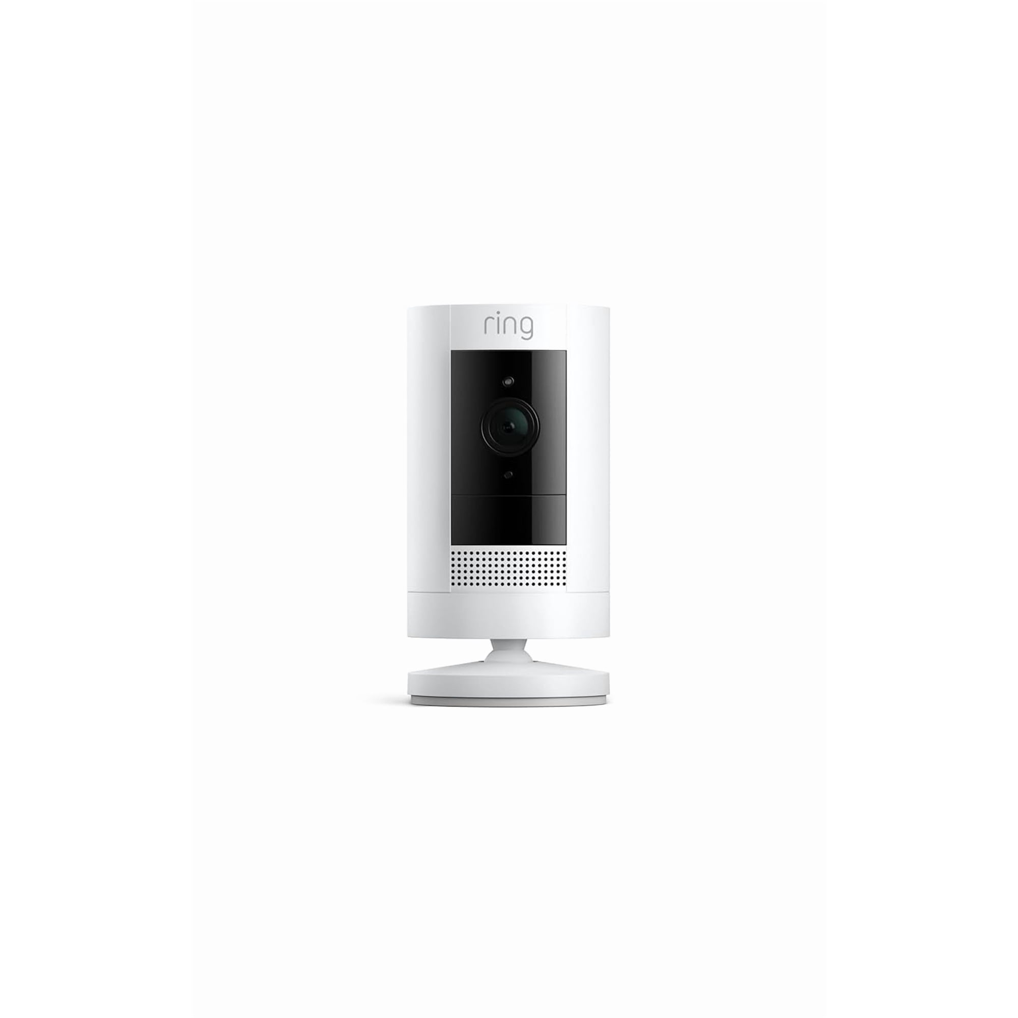 Outdoor Cam (Stick Up Cam), Weather-resistant home or business security camera, outdoor ready, Live View, Color Night Vision, Two-Way Talk, motion alerts, Works with Alexa, White