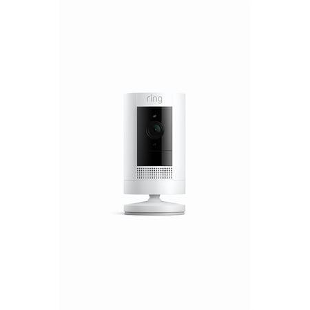 Outdoor Cam (Stick Up Cam), Weather-resistant home or business security camera, outdoor ready, Live View, Color Night Vision, Two-Way Talk, motion alerts, Works with Alexa, White