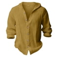 thumbnail image 4 of EnJoCho Boys Linen Hooded Shirt Long Sleeve Beach Top Lightweight Summer Teen Casual Vacation Sun Protection, 4 of 4