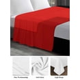 thumbnail image 6 of Red Black Grey King Size Flat Sheet, Wrinkleproof & Fadeproof Cooling Flat Bed Sheet Only, Abstract Modern Irregular Geometric Breathable Soft Bedding Top Sheets 105 x 98 Inches, 6 of 8