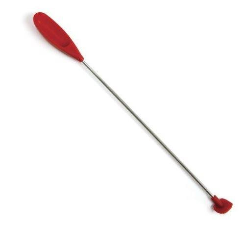 Norpro 9" Last Drop Silicone Mini Spatula & Jar Scraper Scoop Red