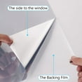 thumbnail image 6 of Window Film One Way Mirror Film Daytime Privacy Static Non-Adhesive Decorative Heat Control Anti UV Window Tint for Home and Office Silver for 19“Width, 6 of 7