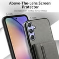 thumbnail image 5 of ELEHOLD For Samsung Galaxy A16 5G Wallet Case Cover, Shock-Absorbent PU Leather Card Pocket Anti-Scratch Anti-Fingerprint Credit Card Slot Wallet Case,Gray, 5 of 12