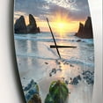 thumbnail image 2 of Designart 'Beautiful Porthcothan Bay ' Modern wall clock, 2 of 4