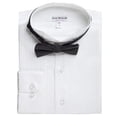 thumbnail image 2 of Isaac Mizrahi Boy's 100% Cotton Long Sleeve Wing Tip Collar Tuxedo Shirt with Bowtie, 2 of 10