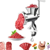 3 In1 Meat Grinder Manual Mincer - Manual Meat Grinder Sausage Maker Meat Grinders For Home Use Fast And Effortless For All Meats Silver