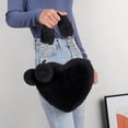 thumbnail image 4 of Heart Shaped Tote Bag Featuring Detachable Chain Strap For Casual Crossbody And Shoulder Carry Cute Fuzzy Soft Purse, 4 of 6
