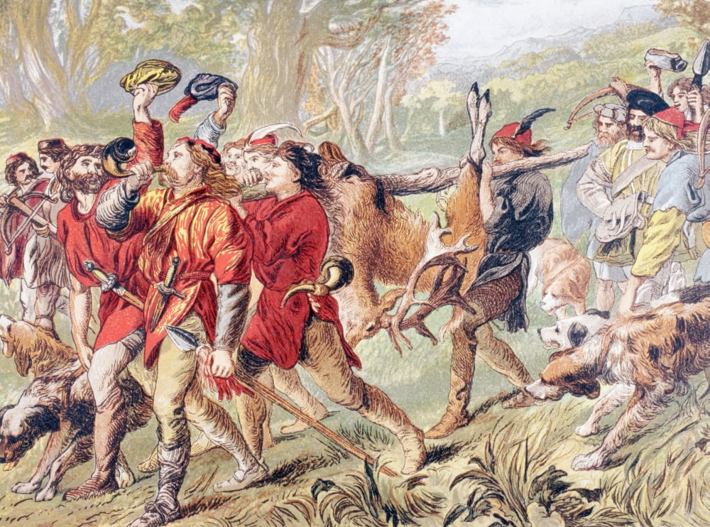 Jaques Speaks In As You Like It Act Iv Scene Ii By William Shakespeare What Shall He Have That Killd The Deer Drawn By Sir John Gilbert From The Illustrated Library Shakspeare Published London 1890 Ca