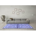 thumbnail image 3 of Ahgly Company Machine Washable Indoor Square Persian Blue Traditional Area Rugs, 4' Square, 3 of 4