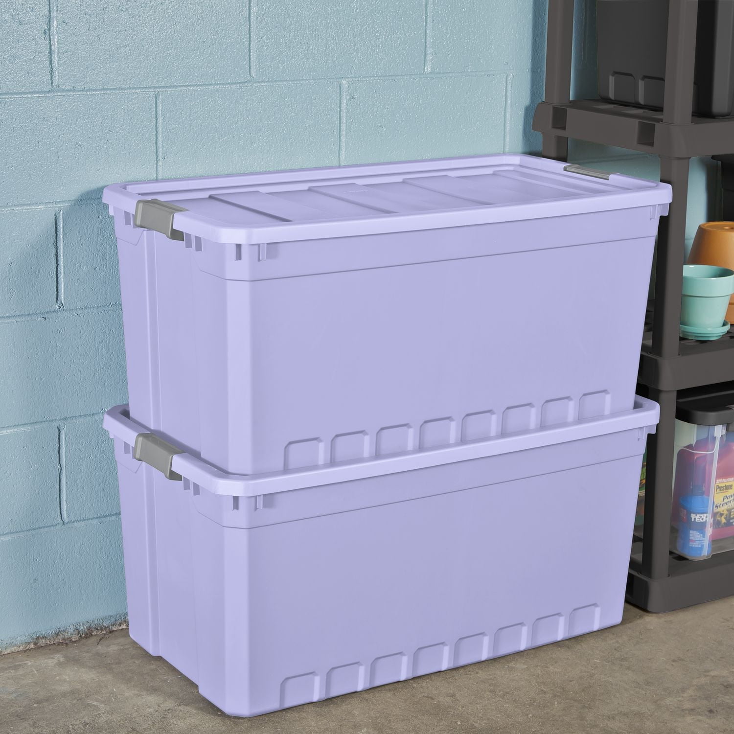 Sterilite 189 L Stacker Tote Lilac Bud