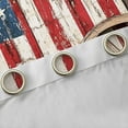 thumbnail image 4 of Homewish Fashion American Flag Black Out Curtains, Stars Stripes Abstract Curtains Pack of 2 (42x63 Each), Wooden Lodge Cabin Bedroom Curtains, Blackout Curtains Room Decor, 4 of 6