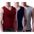 thumbnail image 2 of Men’s V Neck Sleeveless Tank Top Casual Three Pack Undershirt, 2 of 9