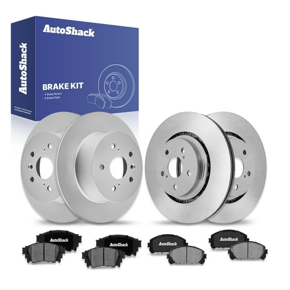 AutoShack Front & Rear Brake Rotors Ceramic Brake Pads | Replacement For 2022 Toyota Camry 3.5L V6 FWD | 12-PC Brake Kit