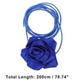 thumbnail image 2 of Unique Bargains 1 Pc Adjustable Waist Belt Elegant Satin Rose Flower Handmade Cord Belt Women Blue, 2 of 4