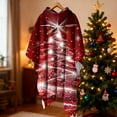 thumbnail image 5 of VINUSLI Long Cloak with Hood Women Warm Fleece Asymmetric Hem Pullover Christmas Cape Hoodie Red,Free Size, 5 of 9