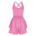 thumbnail image 4 of Xugsiok Jumpsuits for Women Summer Sleeveless Spaghetti Strap Crisscross Short Rompers Comfortable Workout Suspender Shorts Casual Yoga Overalls Pant with Pockets for Trendy Beach Vacation Outfits, 4 of 6