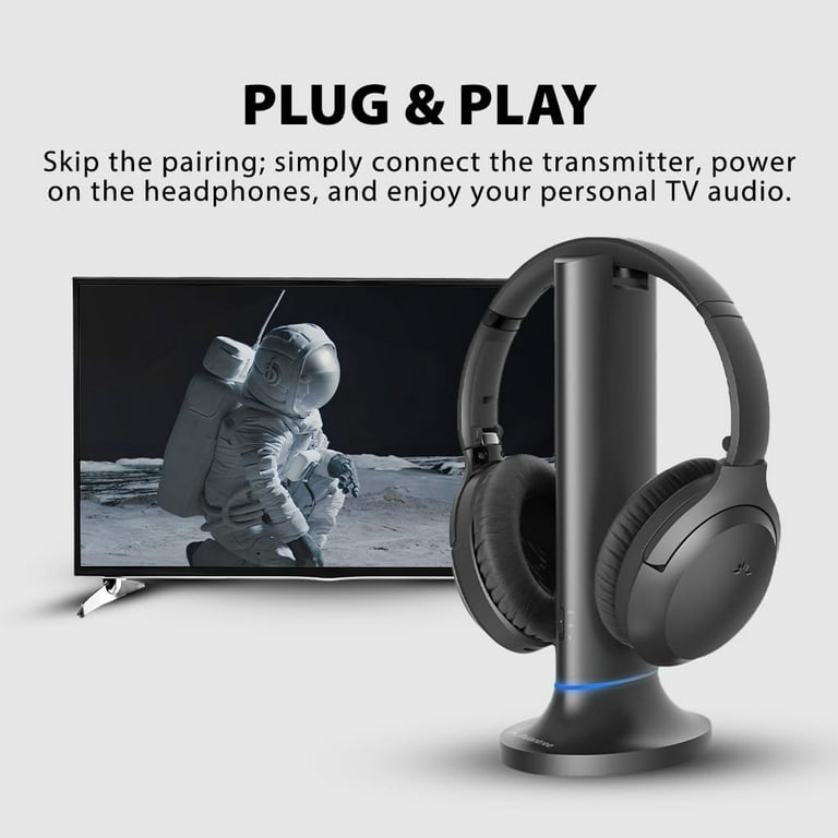 Avantree Opera Plus Wireless Headphones for TV Watching with Cinema Clear Dialogue Modes HDMI ARC Opt AUX RCA Input Support 164ft Range