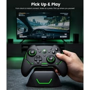 Switch 2 Controller, QQV NC800 Wireless Pro Controller with Charging Dock, Hall Effect Joystick for Switch 2/OLED/Lite, Wake-Up, Turbo, RGB, Programmable Back Buttons