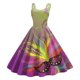thumbnail image 3 of WILLBEST Vestidos de Lino para Mujer Vestido de Fiesta Formal de Graduación sin Mangas Hasta La Rodilla Estilo Retro con Corte En A y Vuelo Chica, 3 of 3