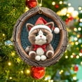 thumbnail image 2 of Loyerfyivos Christmas Tree Animal Pattern 2D Acrylic Ornament, Animal Christmas Ornament, Cat Decoration, Seasonal Decor for Christmas Tree, Ceiling, Christmas Decor Keepsake Gifts (E), 2 of 9