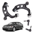 thumbnail image 2 of Maxpeedingrods 4 Pcs Front Lower Control Arm & Outer Tie Rod End for Ford Flex 2010 - 2012, 2 of 8