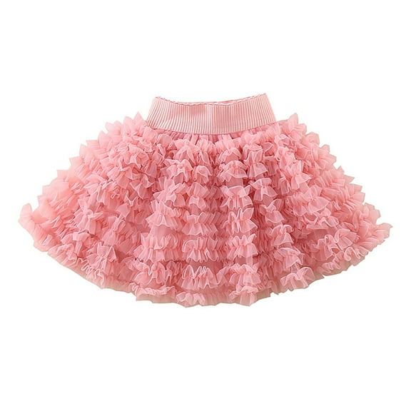 Staki Girls Skort Little Girl's Tutu Skirt Baby Toddler Kids Summer Party Casual Dresses(Pink,2-3 Years)