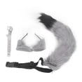 thumbnail image 2 of Bandeau Réglable Oreilles de Chat et Queue de Loup Costume Cosplay, Collier Cloche Doux et Confortable, Ensemble Cosplay de Fête avec Bande Élastique Adapté pour Robe, 2 of 8