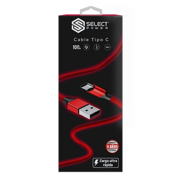 Cable Lightning Select Power IN-SPRJ Rojo