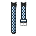 thumbnail image 3 of No Gaps Band for Samsung Galaxy Watch 4 40mm 44mm/Galaxy Watch 4 Classic 42mm 46mm Band,20mm Silicone Sport Replacement Adjustable Wristband with Stainless Steel Buckle Men Women -black blue, 3 of 9