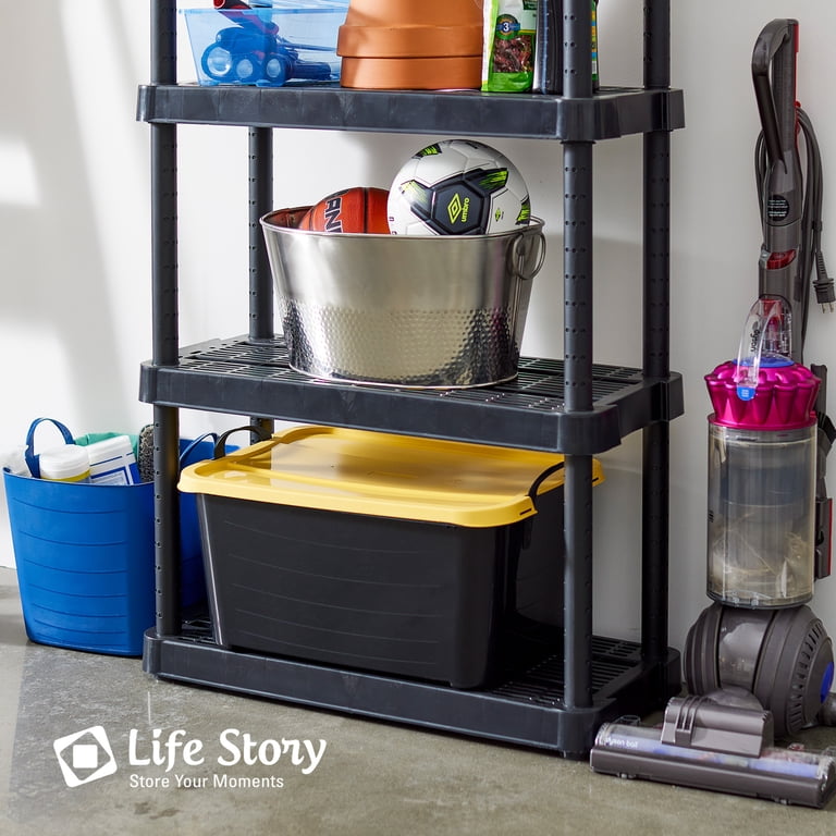 Life Story Large 55 Quart Storage Box for Garage Organizing